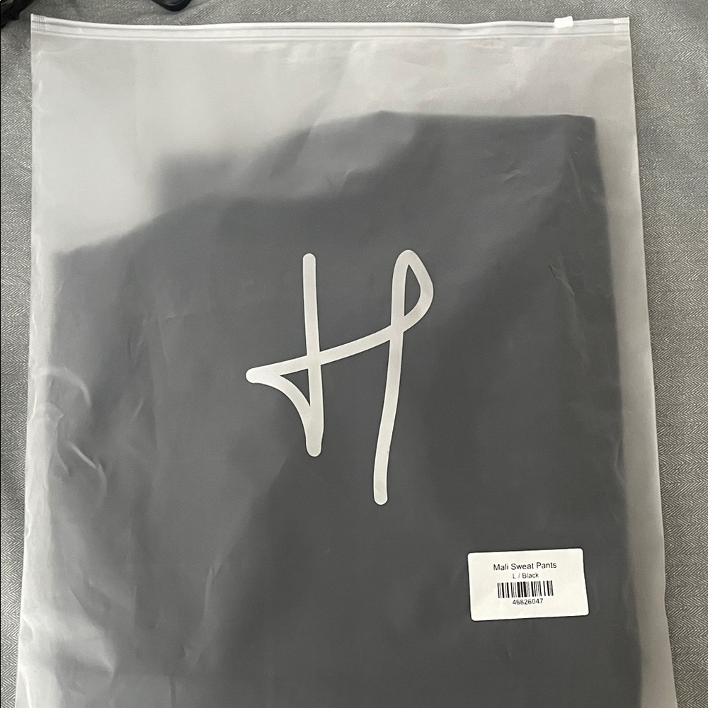 Hanifa Mail Women's Sweat Pants-Black - Picture 2 of 3